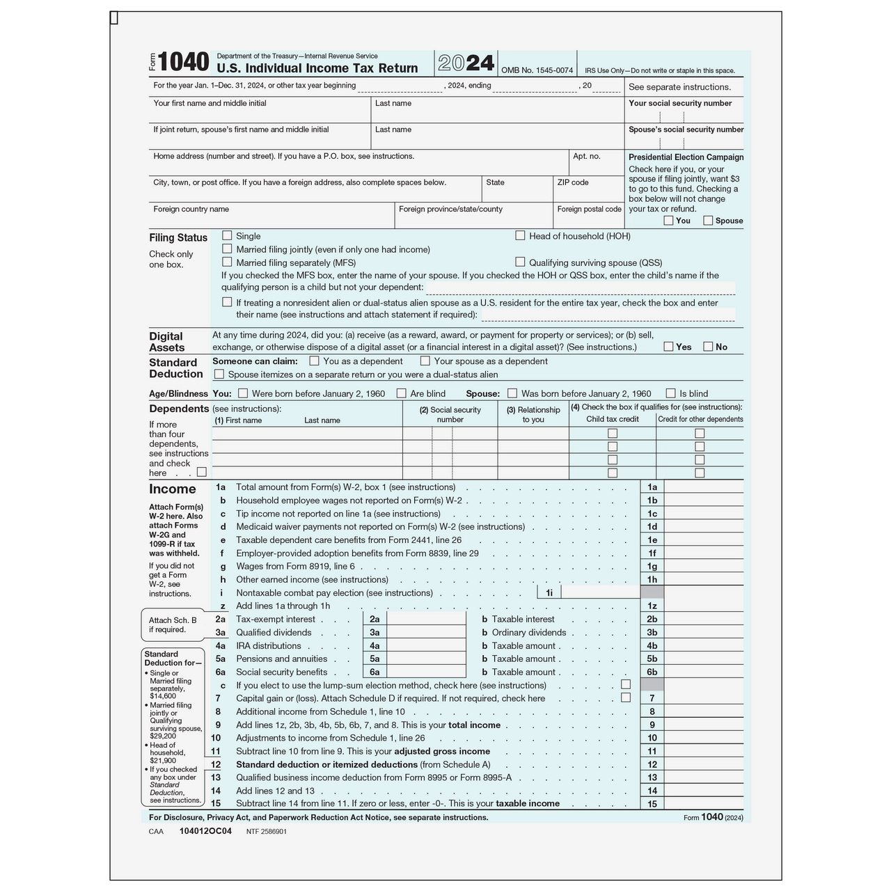 Irs Forms 2024 1040