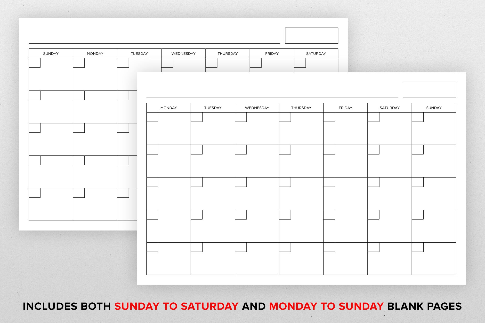 11x17 Inch Blank Calendar Page Template By Running With Foxes 