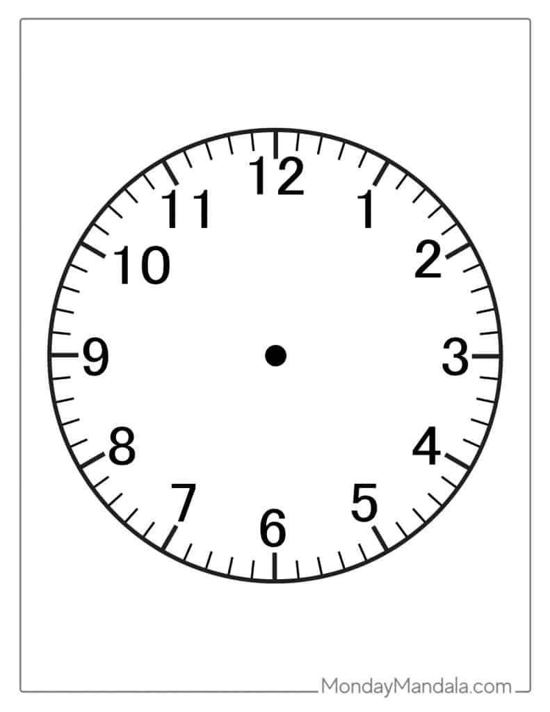 14 Printable Clock Faces Free PDFs To Download amp amp Print 