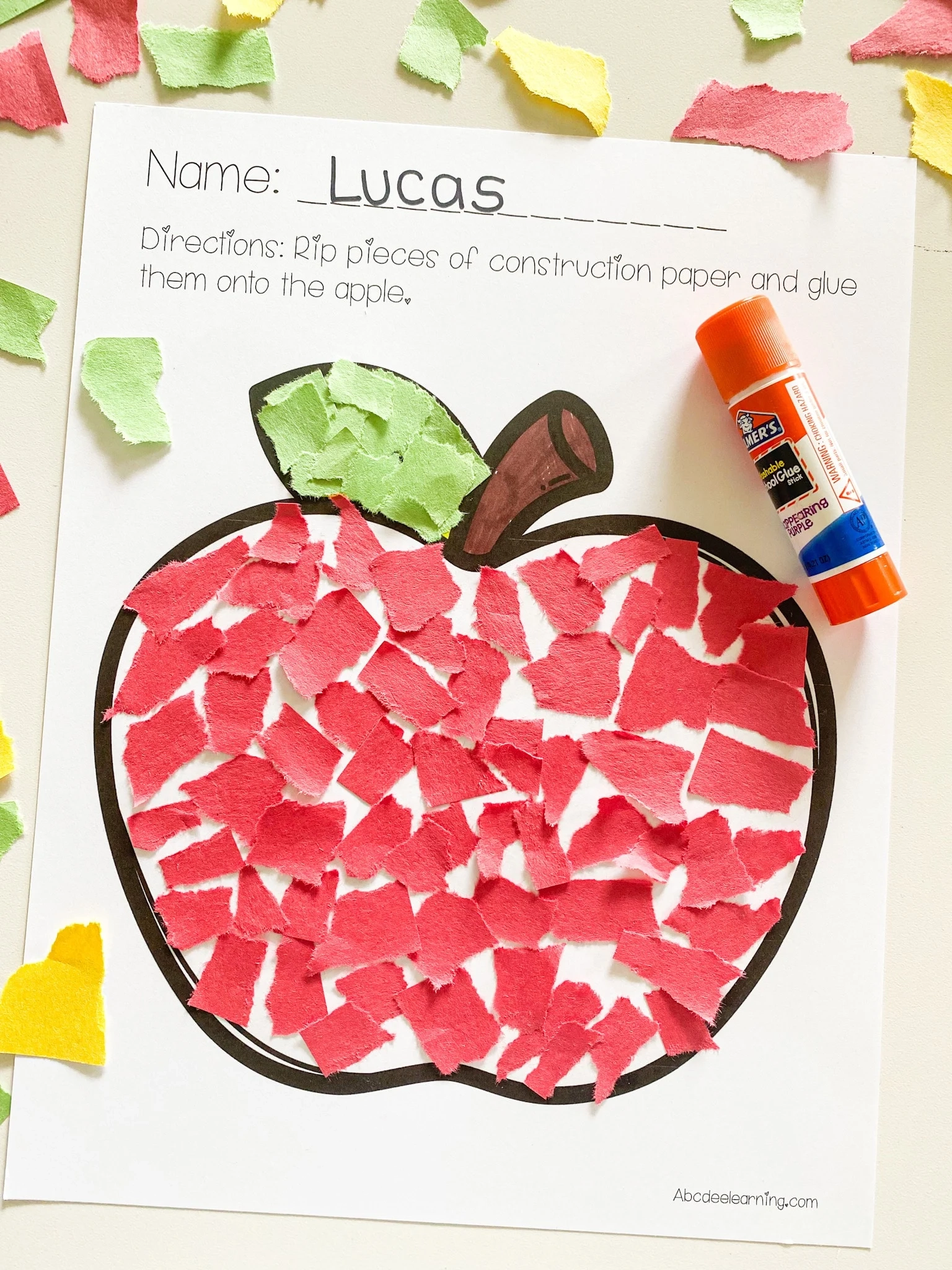 Apple Crafts For Preschoolers Printable