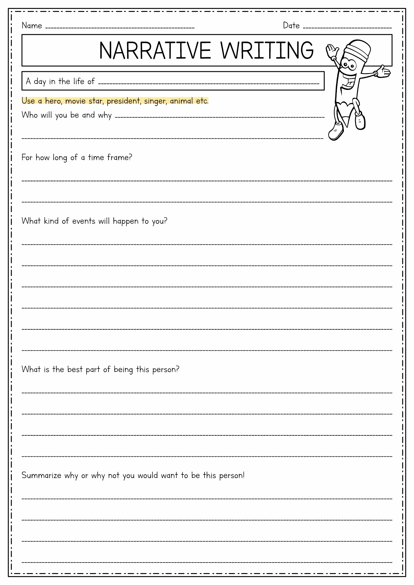 15 Worksheets 4th Grade Narrative Writing Free PDF At Worksheeto 