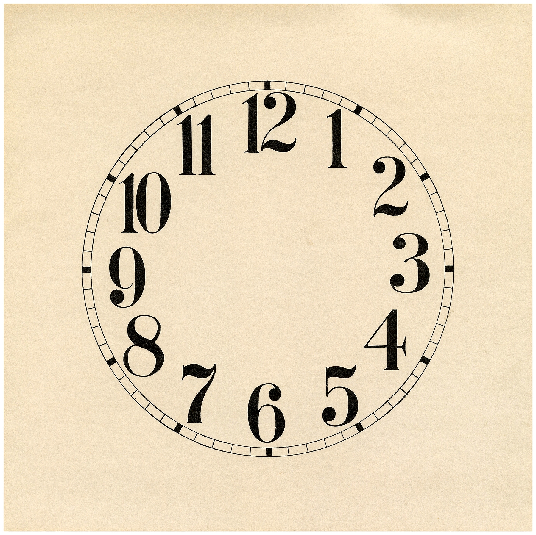 Free Printable Clock Template