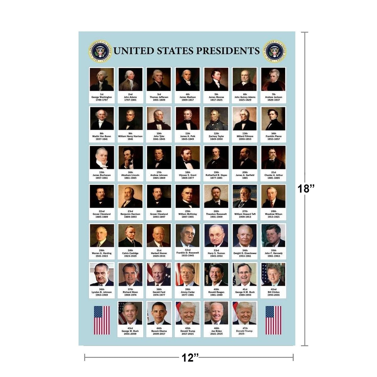 Presidents Of The United States Printables