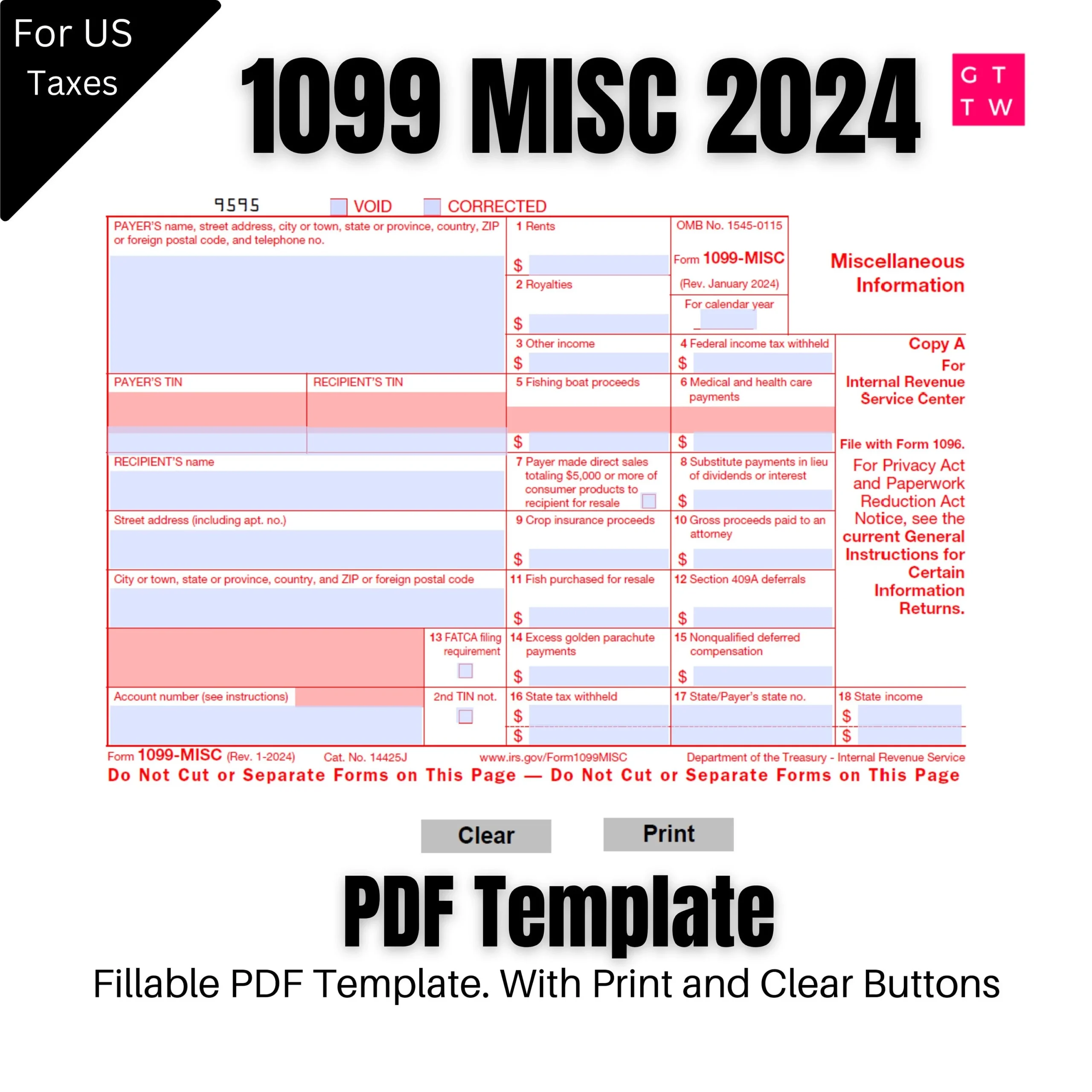 1099 Form Irs Printable