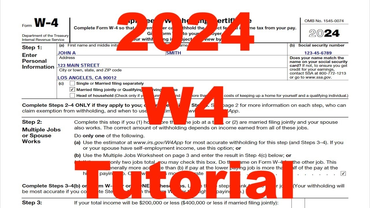 Form W-4 For 2024