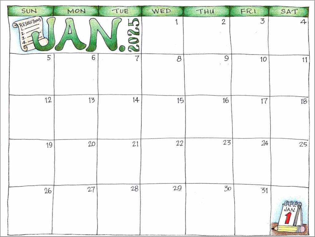 Free Printable 2025 Blank Calendar