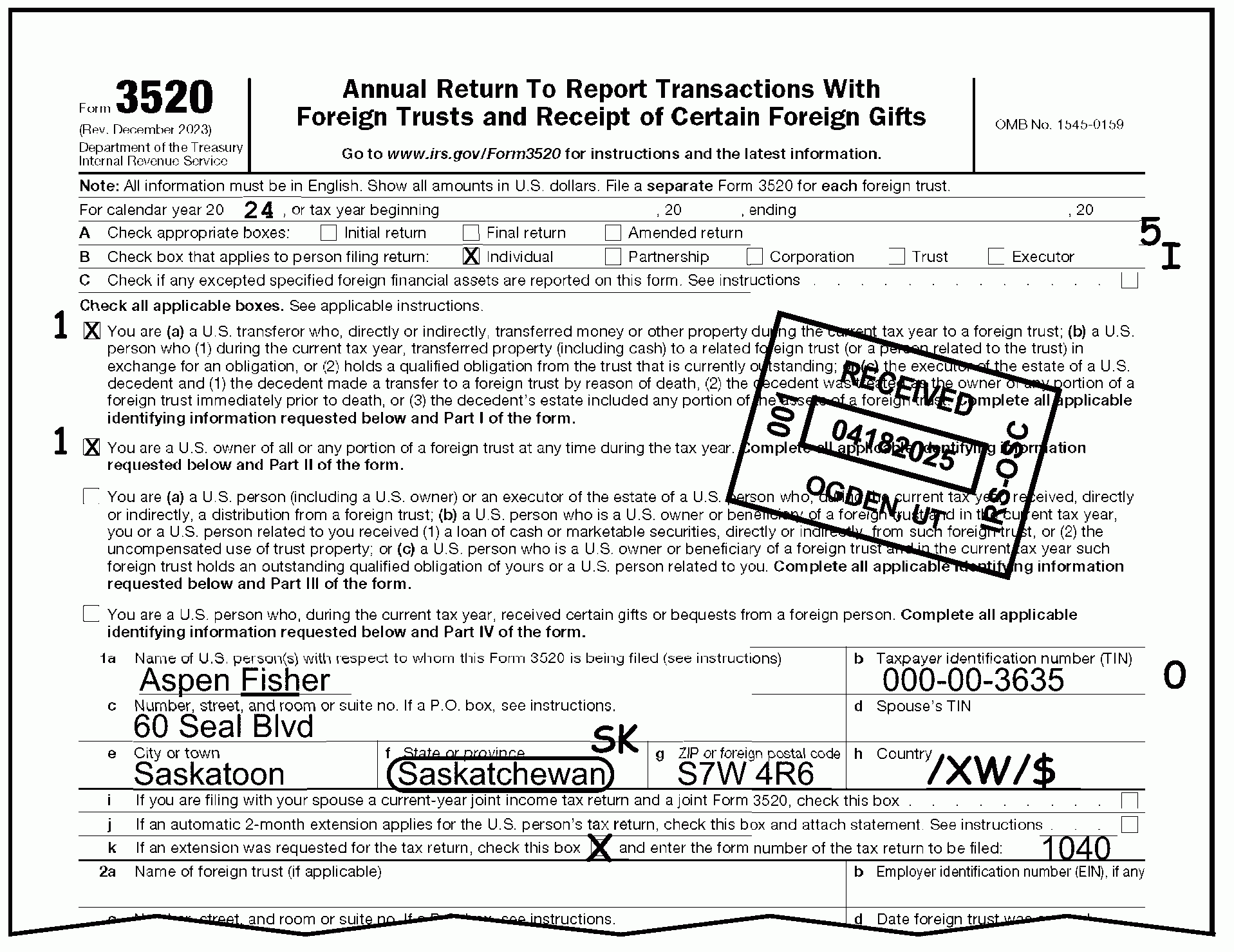 3 21 19 Foreign Trust System Internal Revenue Service