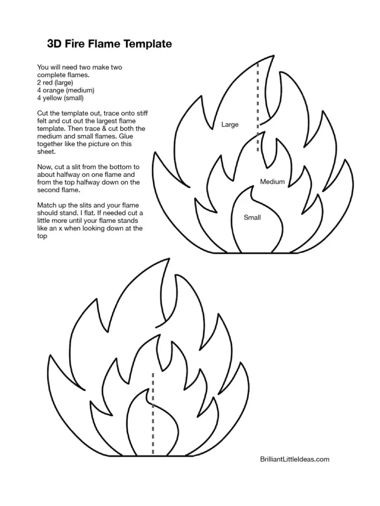 Free Printable Flame Template