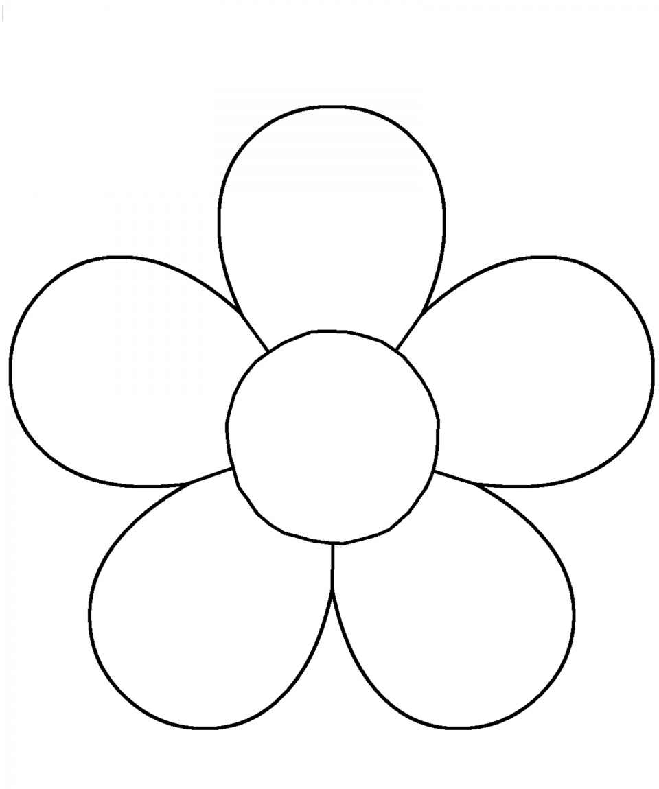 5 Petal Flower Template Free Printable 80 Images In Collection 