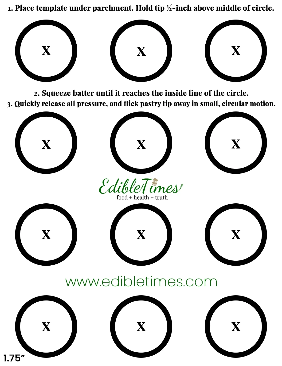 A One Stop Free Shop For Macaron Templates Edible Times