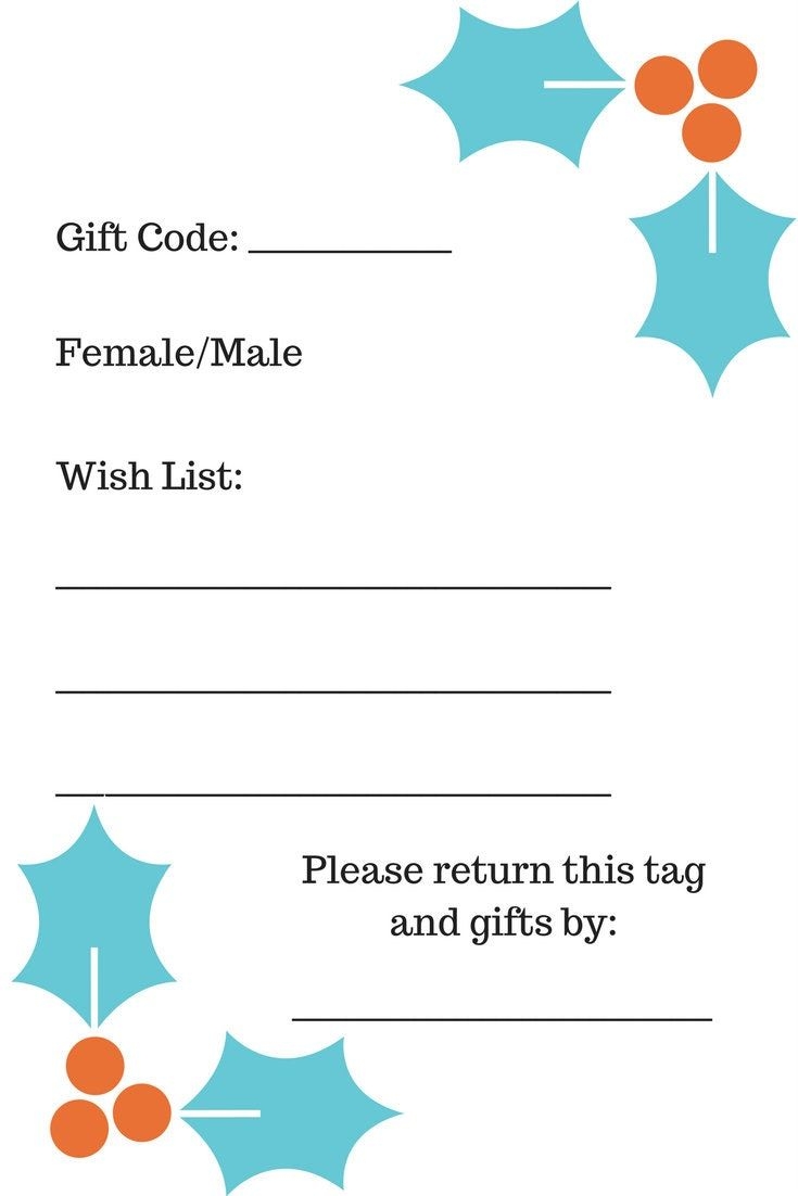 Free Printable Angel Tree Tags Template