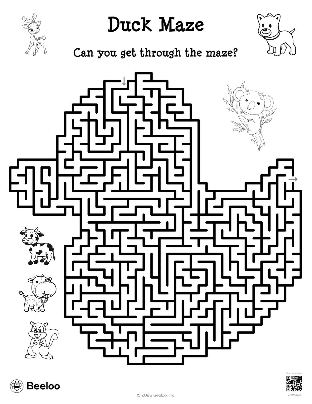 Puzzles For Kids Printable Mazes