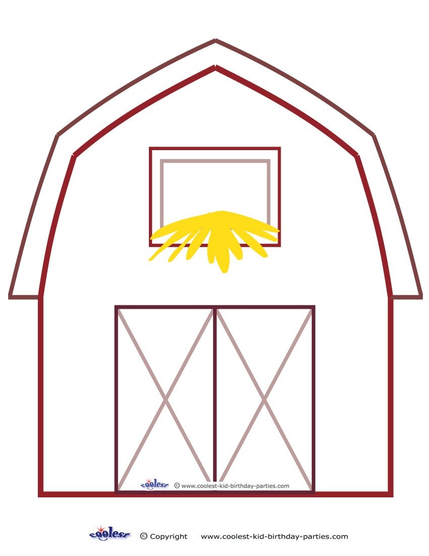 Barn Template 6 Free PDF Printables Printablee