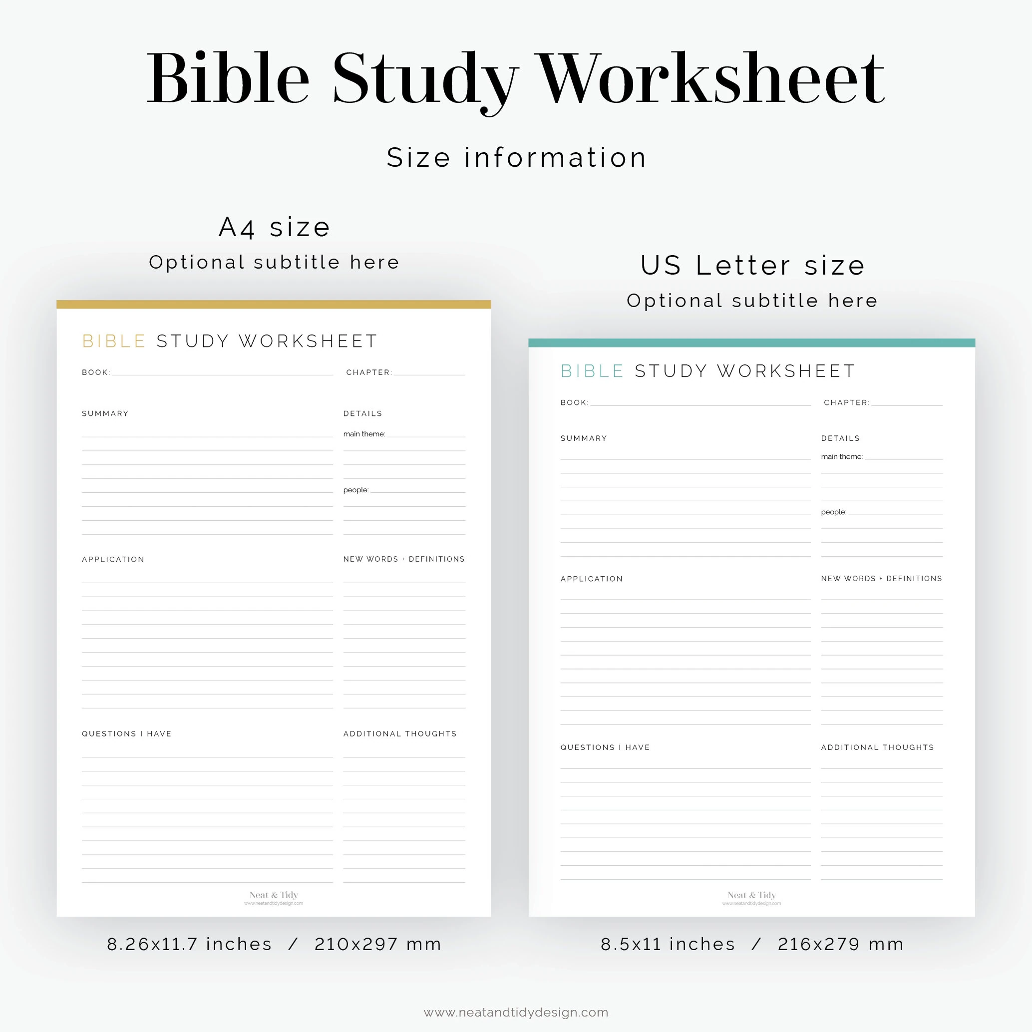 Adult Bible Study Printables