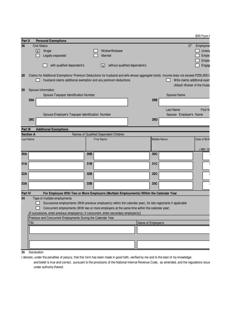 Bir Form 2000 Editable