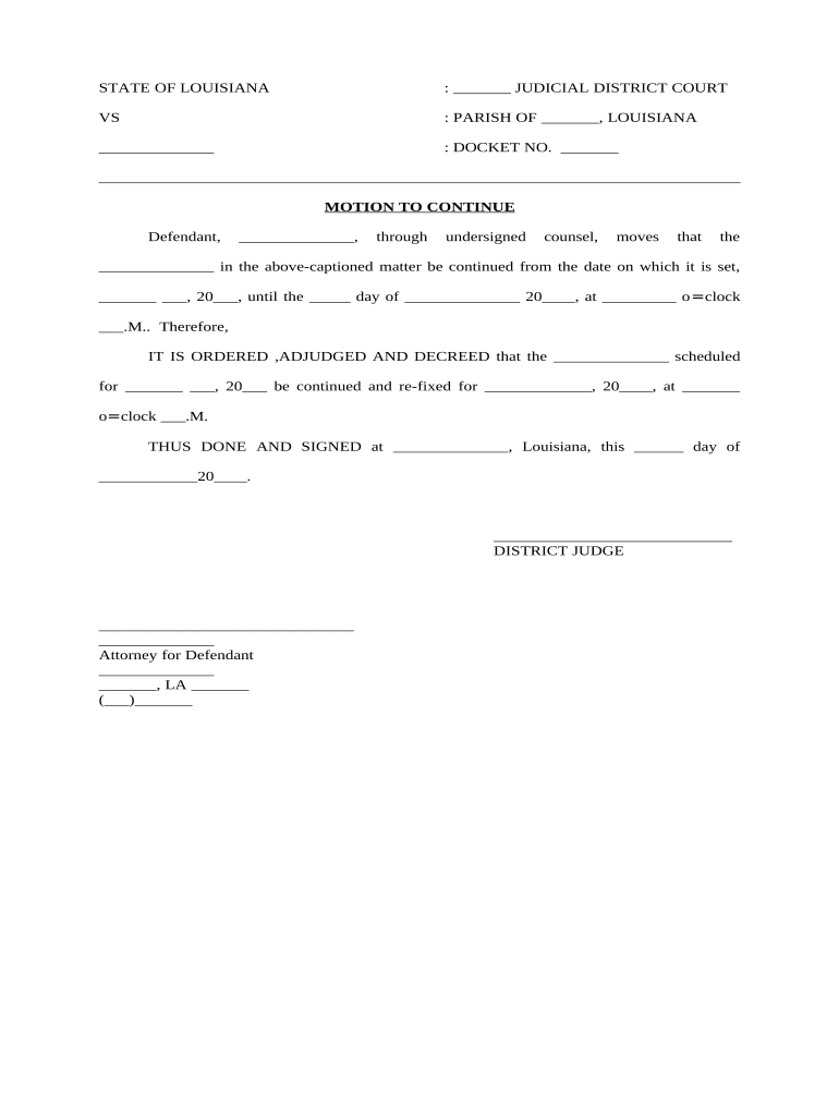 Blank Court Motion Forms Pre built Template AirSlate SignNow