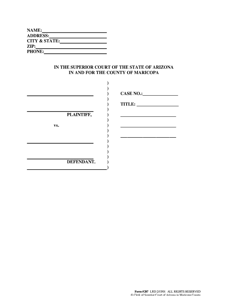 Blank Printable Court Motion Template