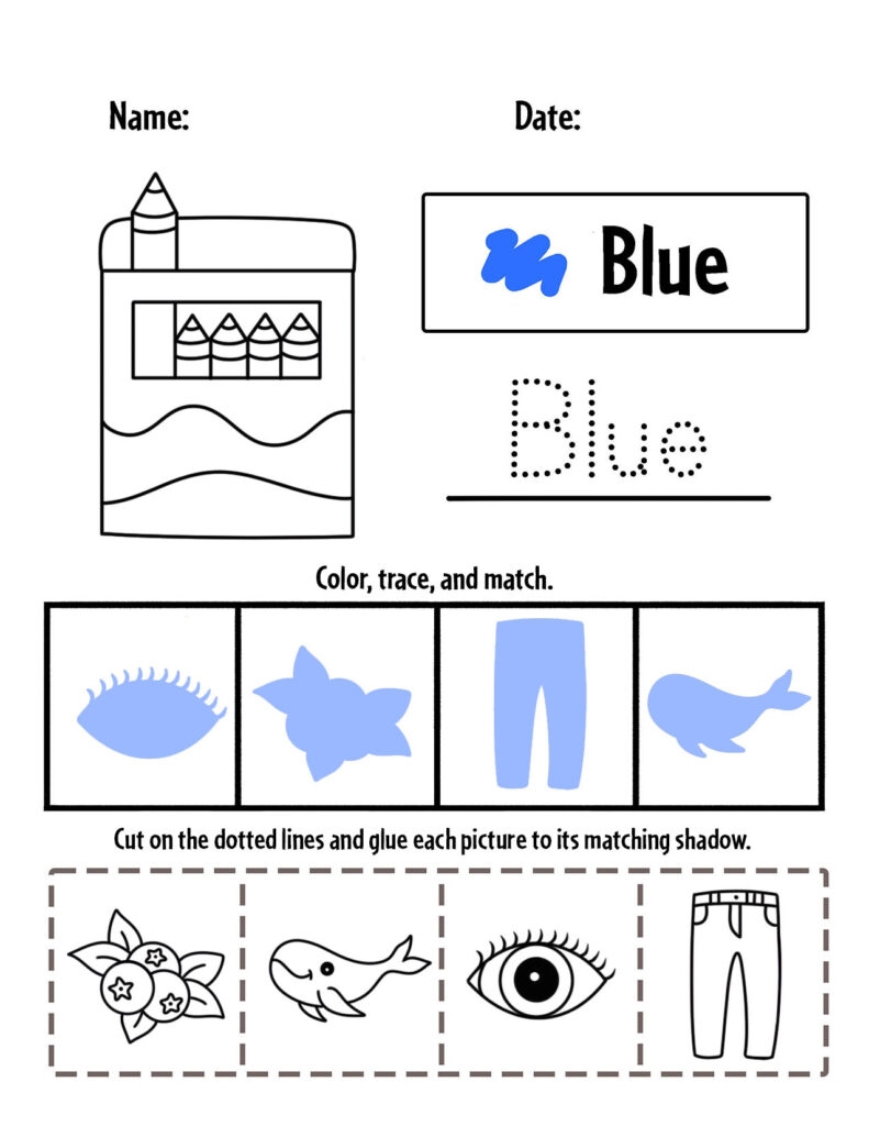 Blue Color Activities And Worksheets For Preschool The 