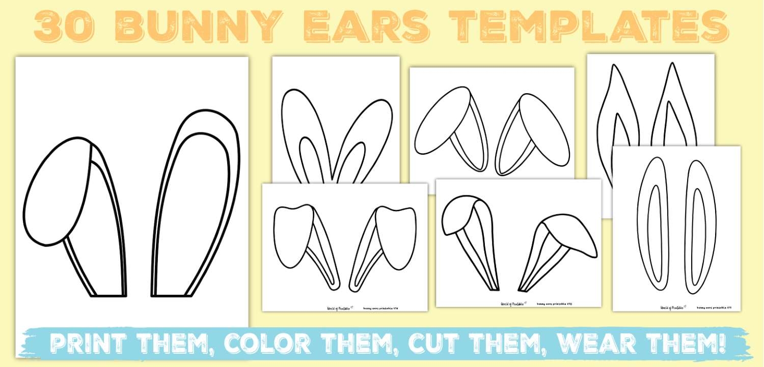 Bunny Ears Template 30 Printable Bunny Ears Outlines To Cut Out