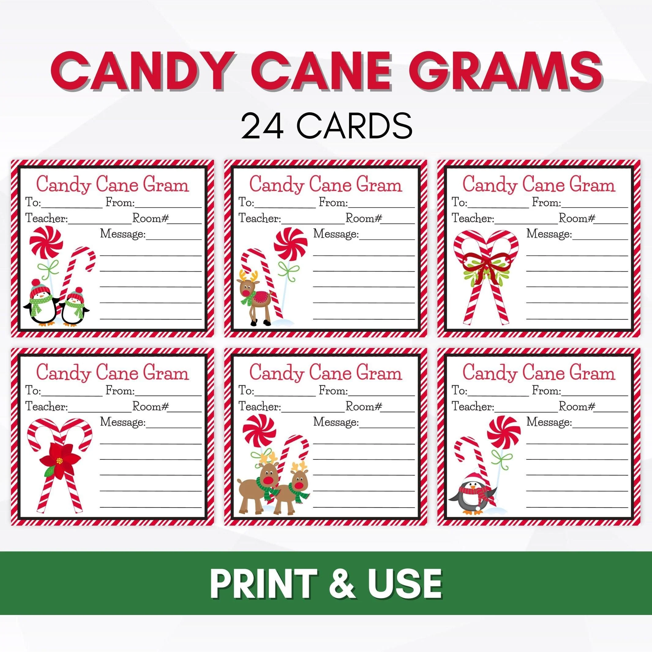 Candy Cane Grams Fundraiser Printable