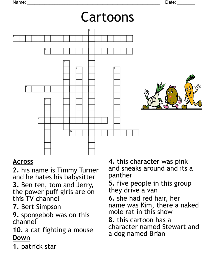 Easy Printable Crossword Puzzles Tv