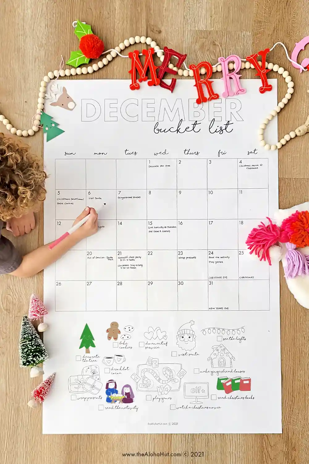 Christmas Bucket List amp December Calendar The Aloha Hut