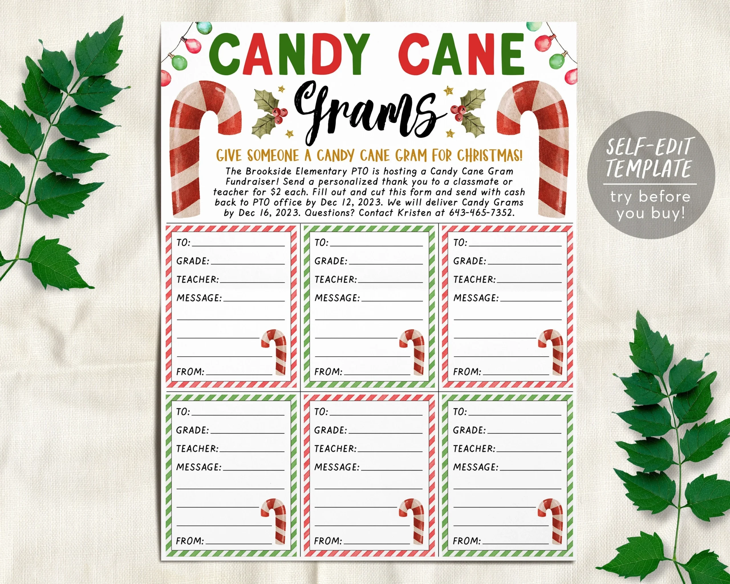 Free Printable Candy Gram Template