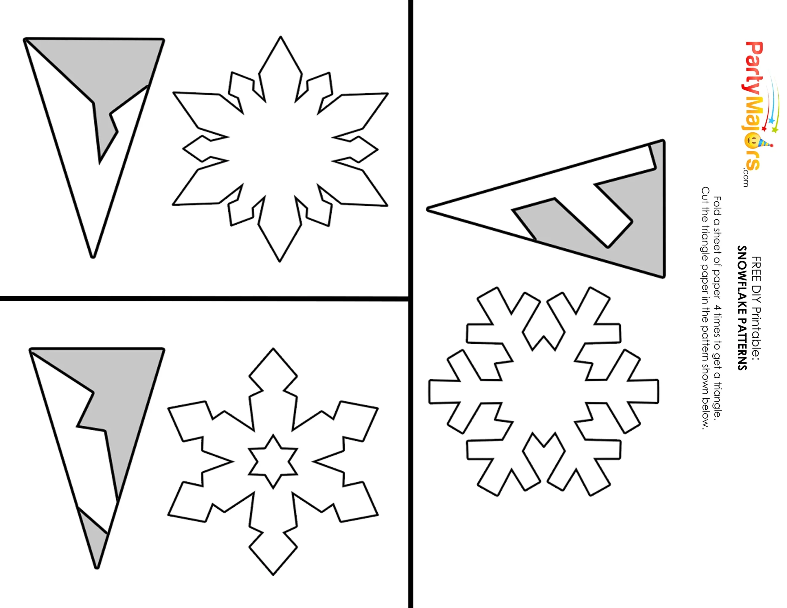 Easy Printable Snowflake Template
