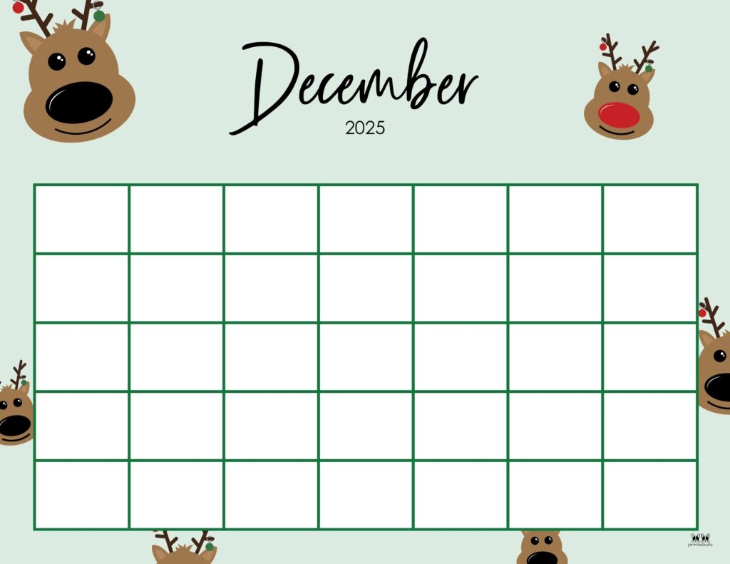 December 2025 Calendar Printable Cute