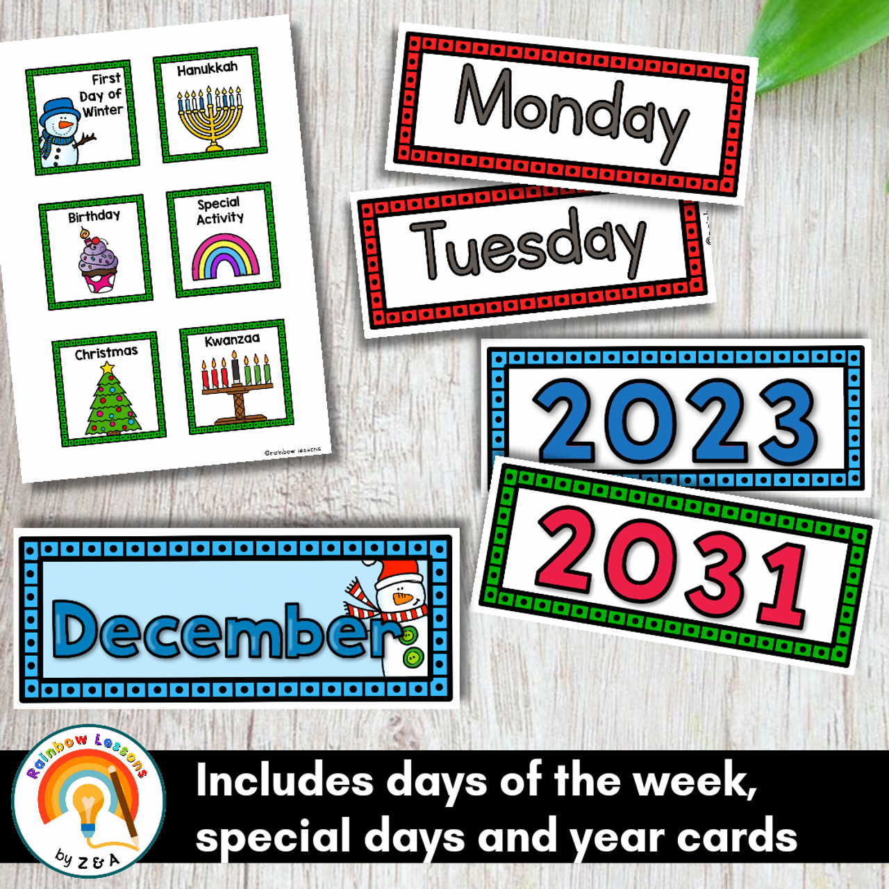 December Calendar Numbers December Calendar Cards December 