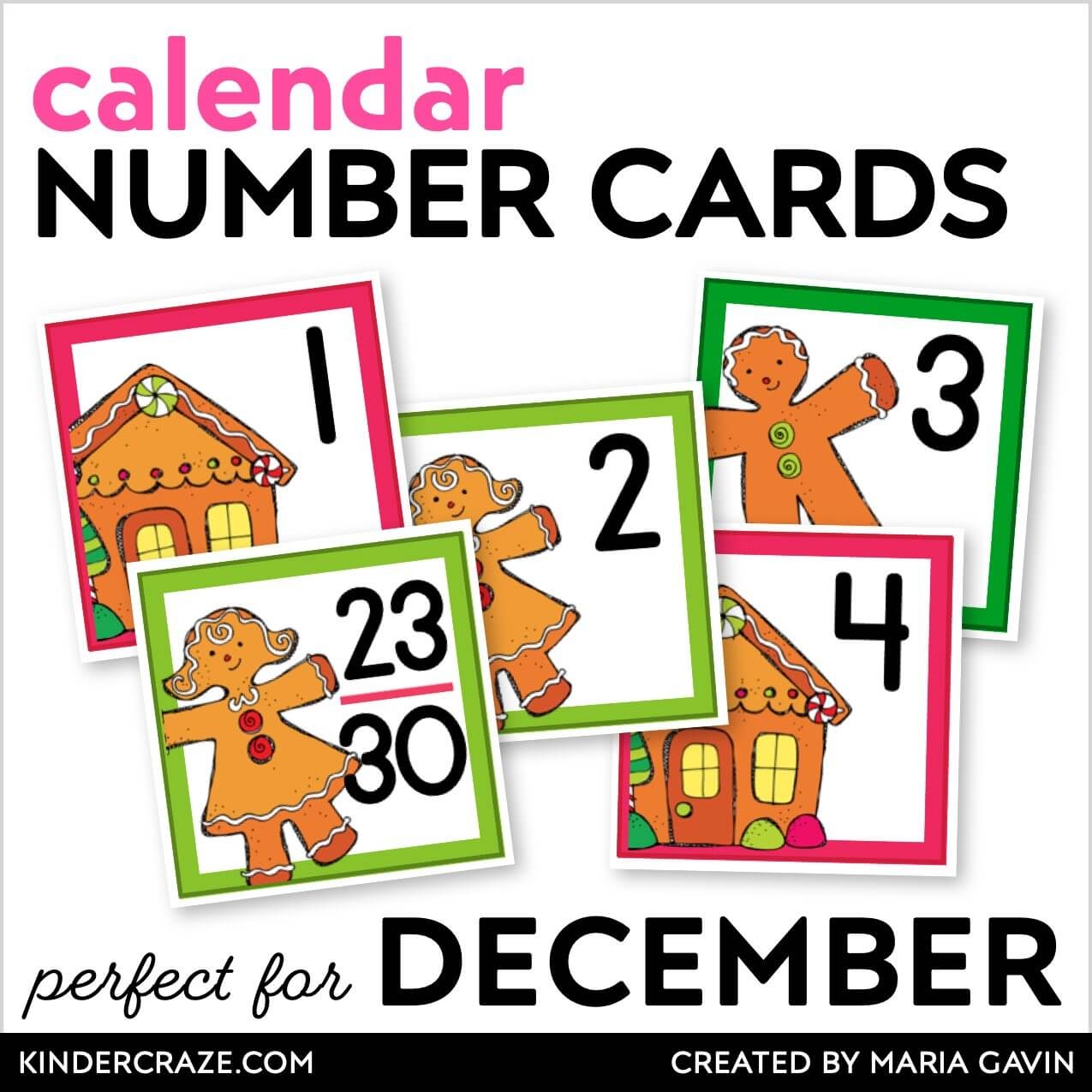 Printable December Calendar Numbers