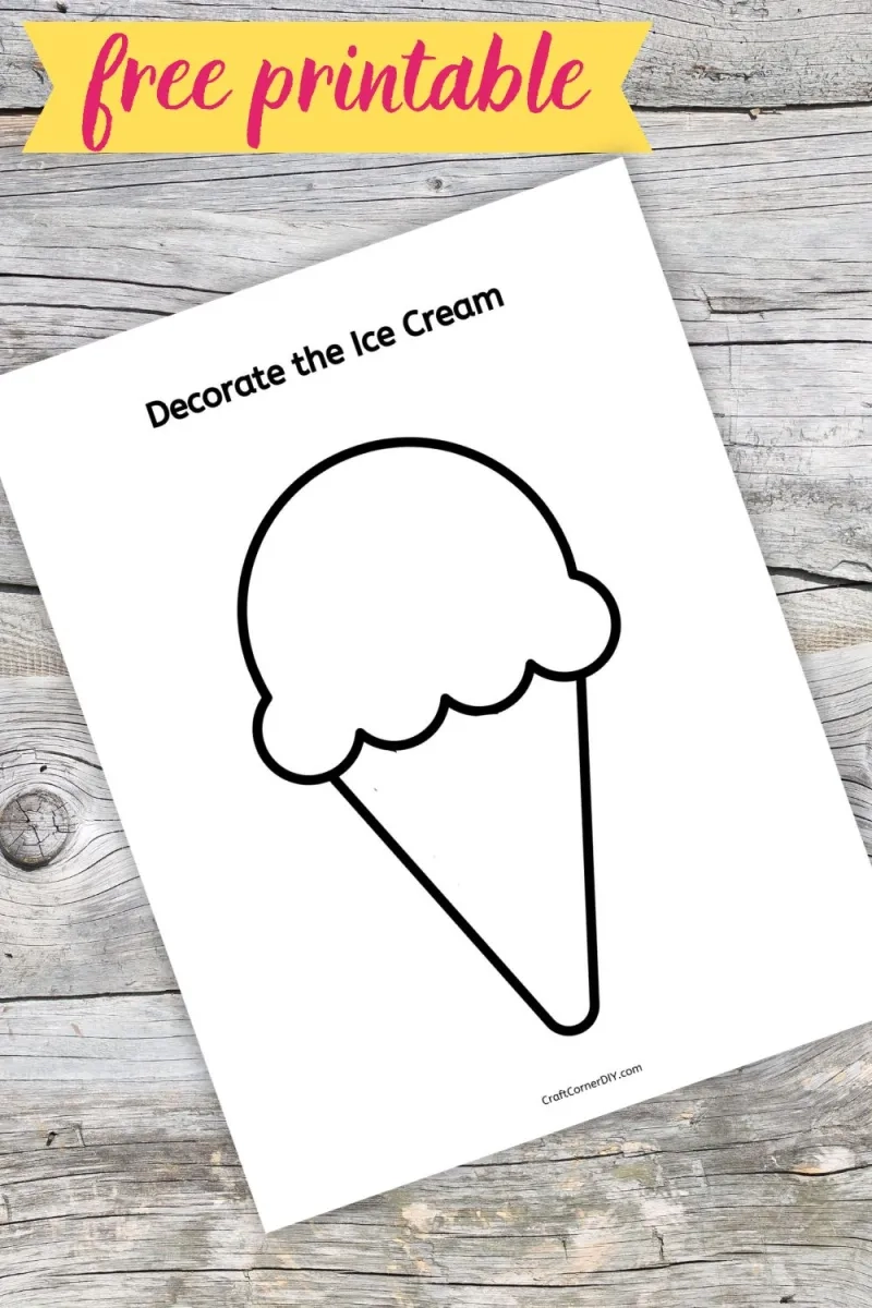 Printable Ice Cream Template
