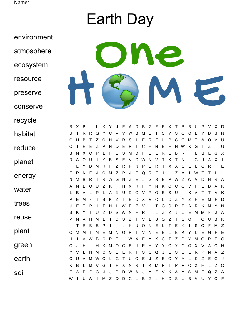 Earth Day Puzzles Printable
