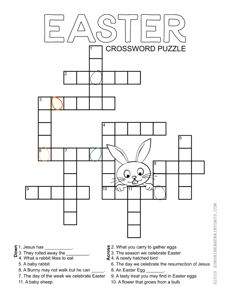 Free Easter Printable Crossword Puzzles