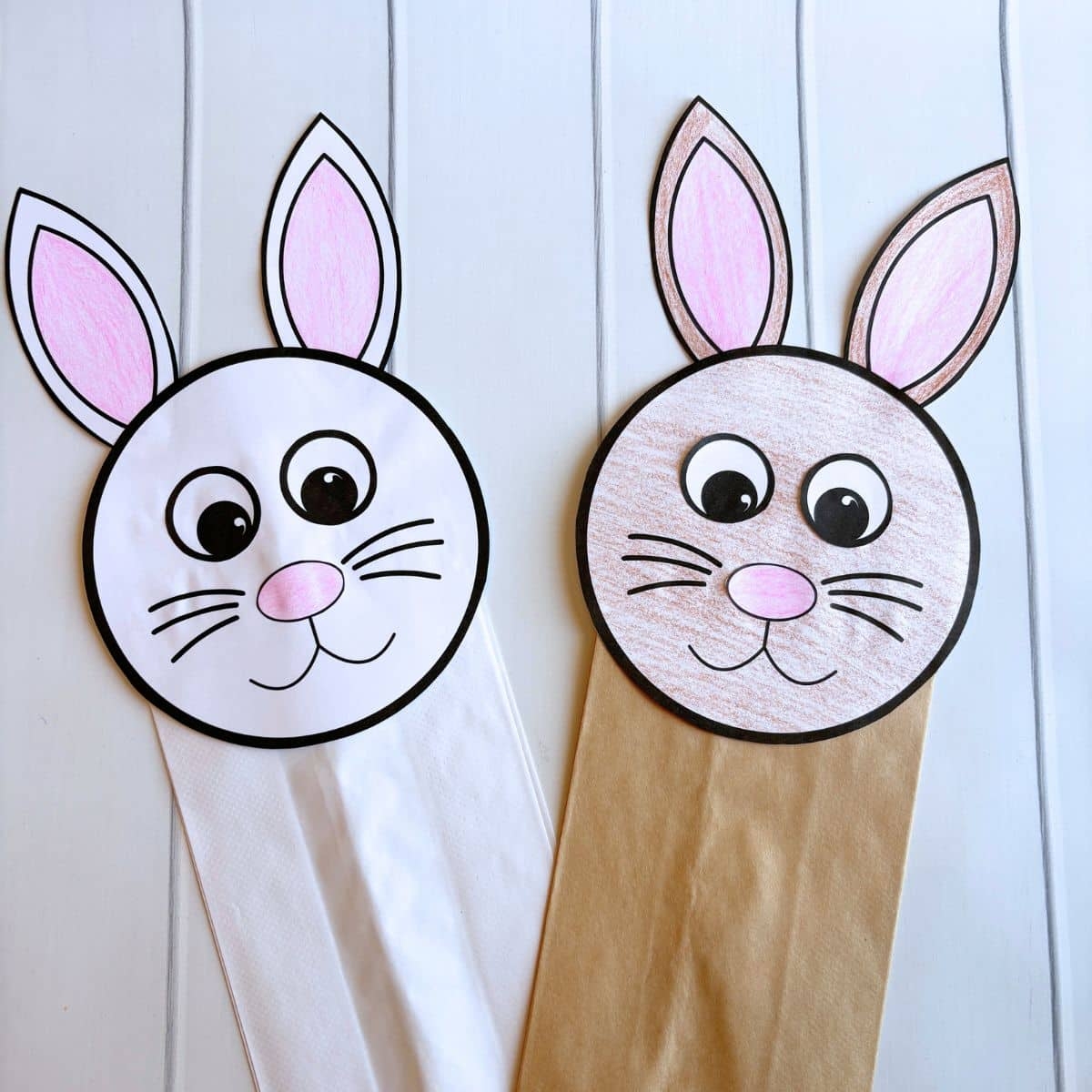 Printable Paper Bag Bunny Template