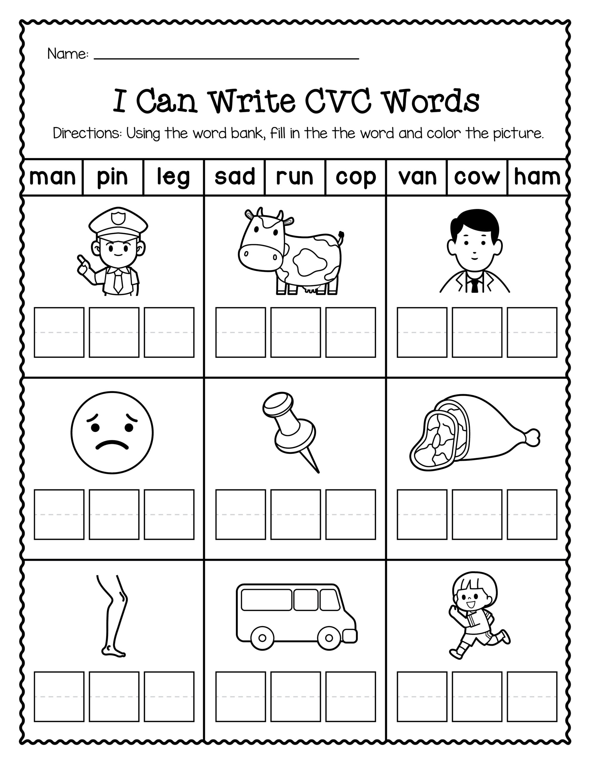 Engaging CVC Words Worksheets For Kindergarten And 1st Grade 