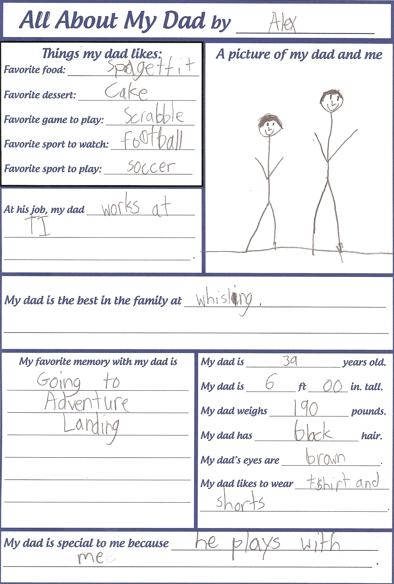 Father s Day Printable Big D amp Me