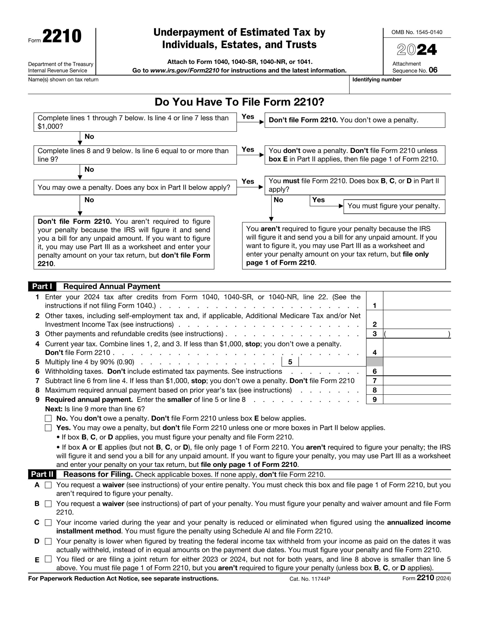 Fill Form 2210 2024 2025 Create Edit Forms Online