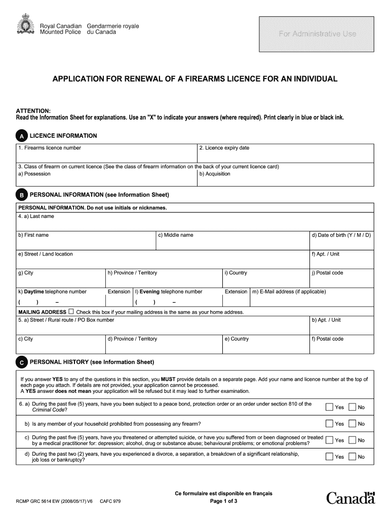 Fillable Online Rcmp Pal Renewal Online Fax Email Print PdfFiller