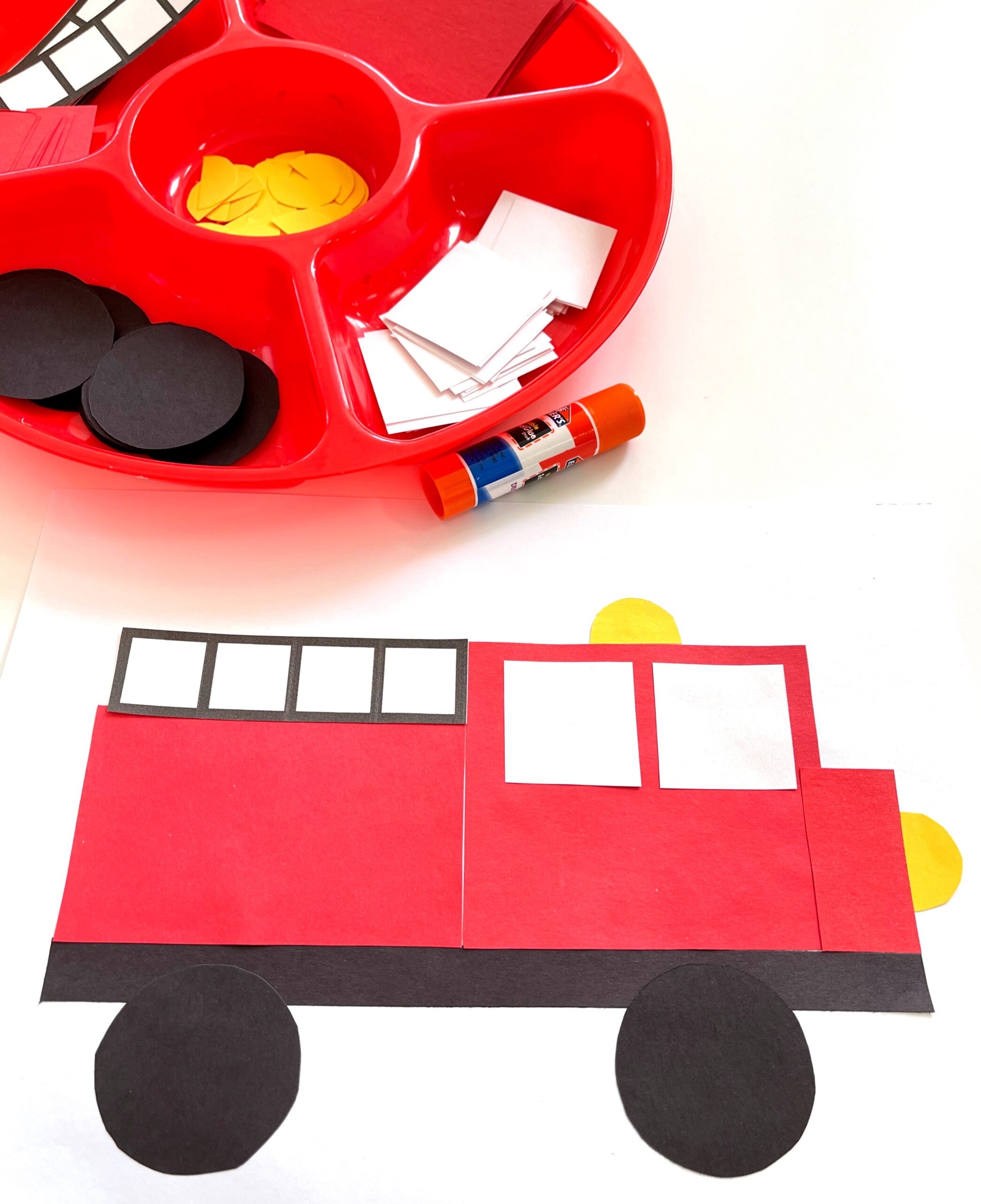 Printable Fire Truck Craft Template