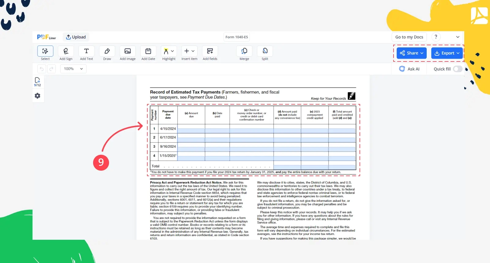 2025 Form 1040-Es Payment Voucher 2