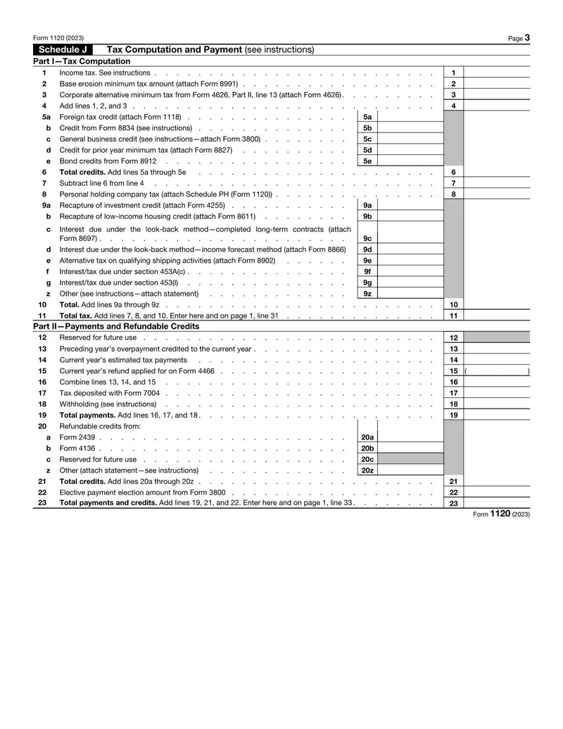 Form 1120 U S Corporation Income Tax Return Safely Fill Form 