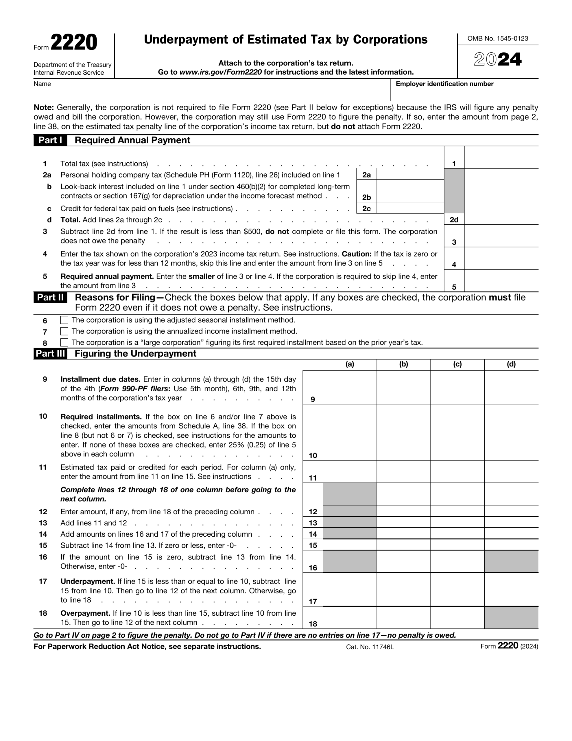 Irs Form 2210 2025