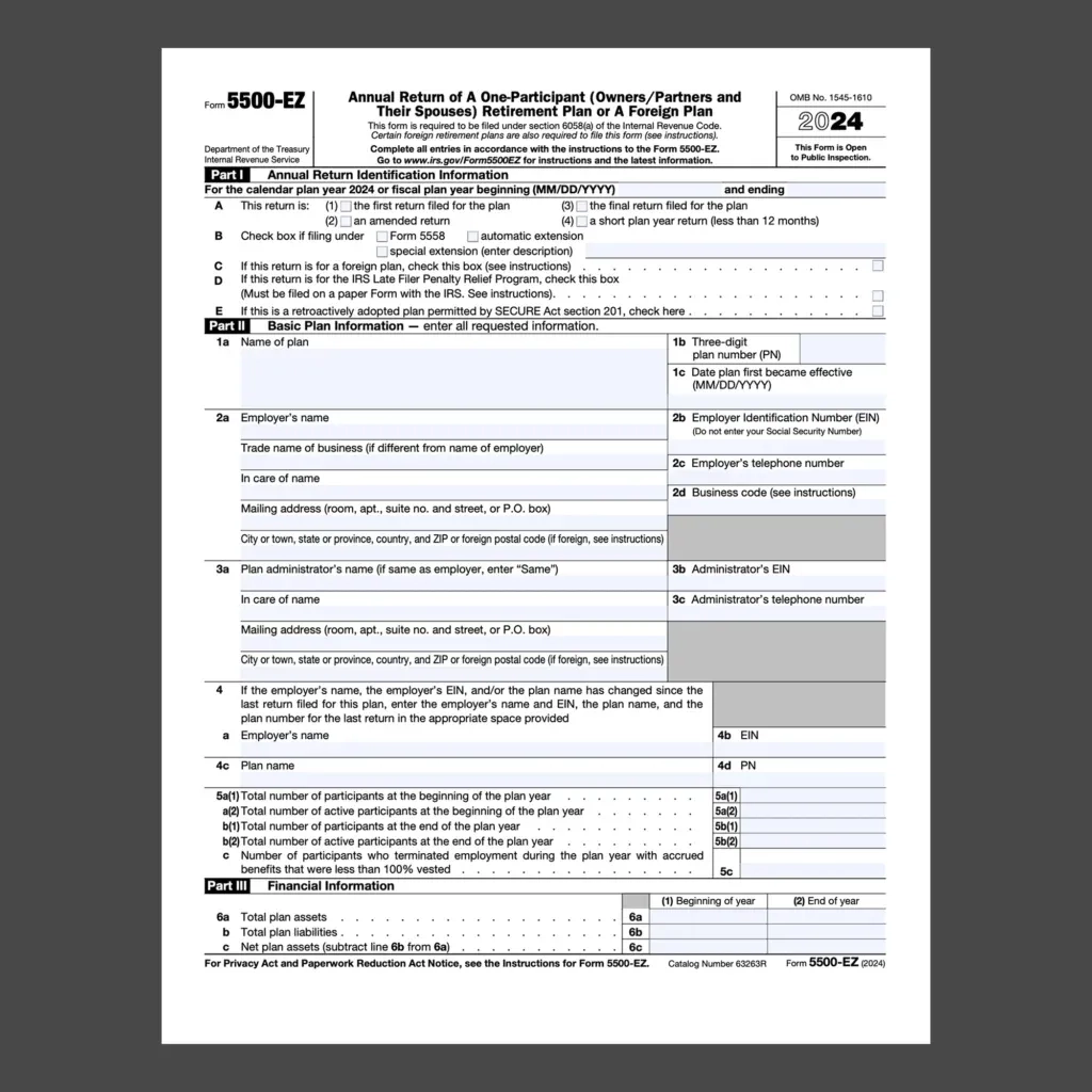 Irs Form 5500