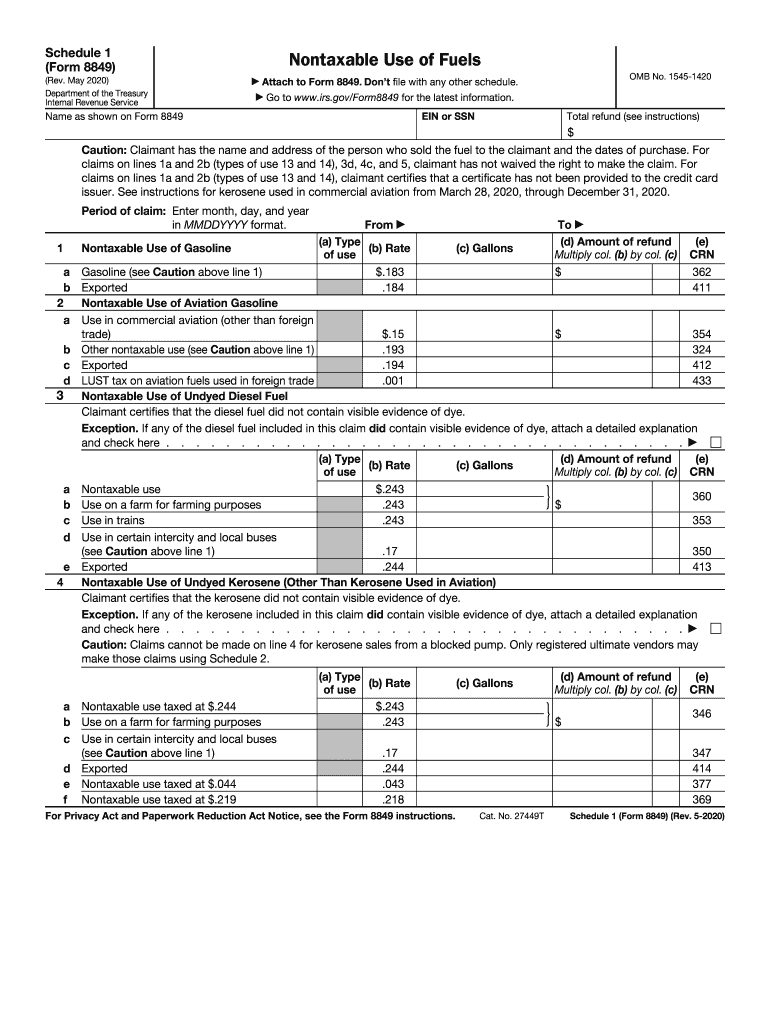 Irs Form 8849 Schedule 6