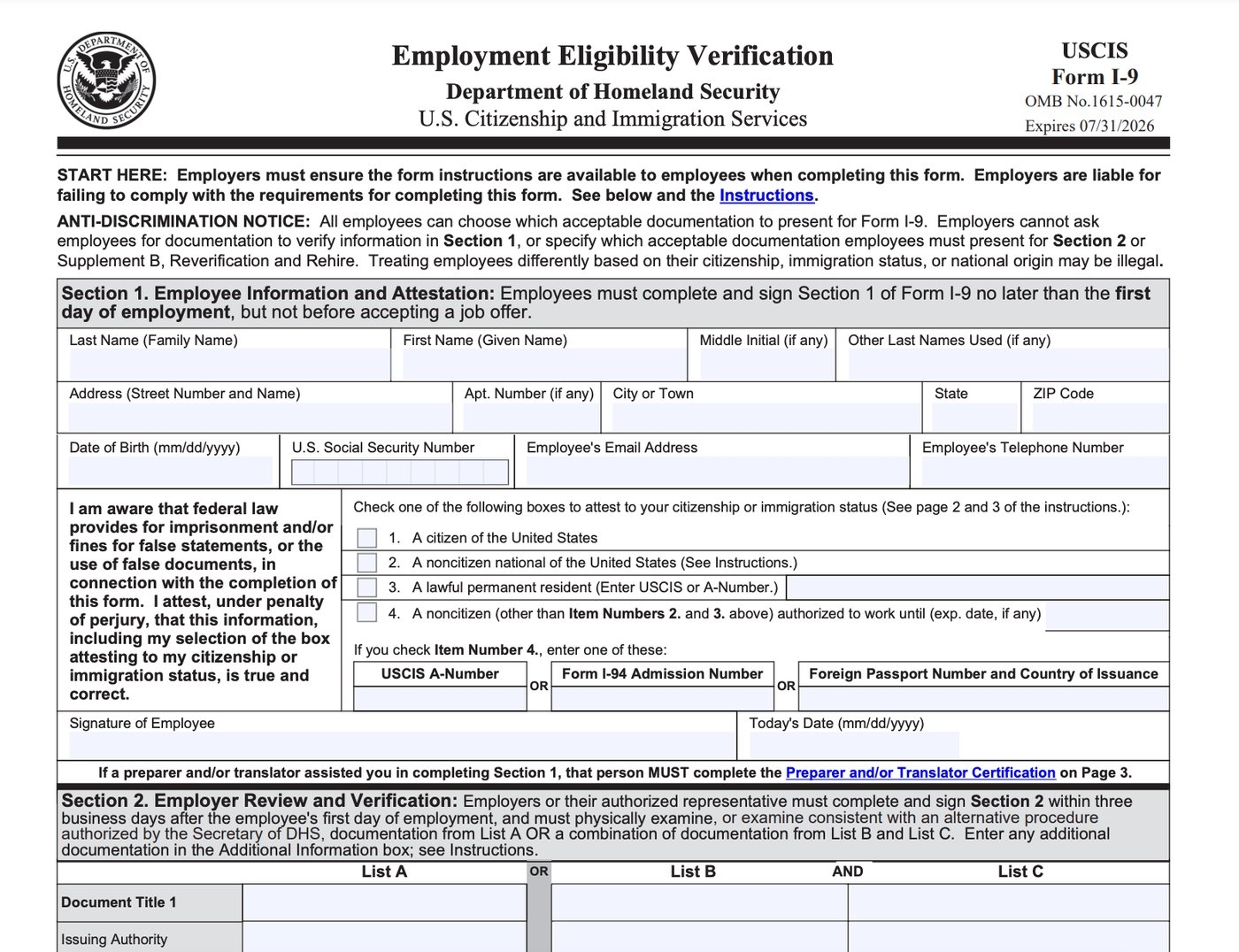 Form I 9 Explained