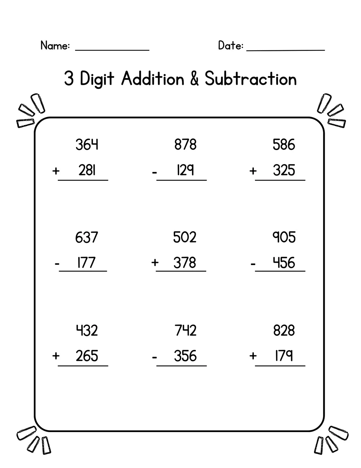 3rd Grade Addition Worksheets Printable Free
