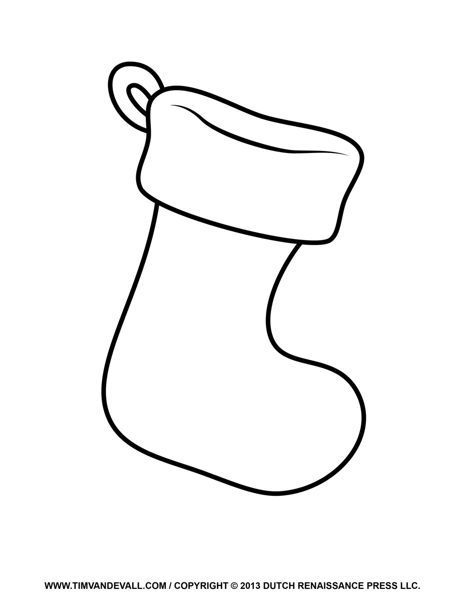 Free Christmas Stocking Template Clip Art amp Decorations