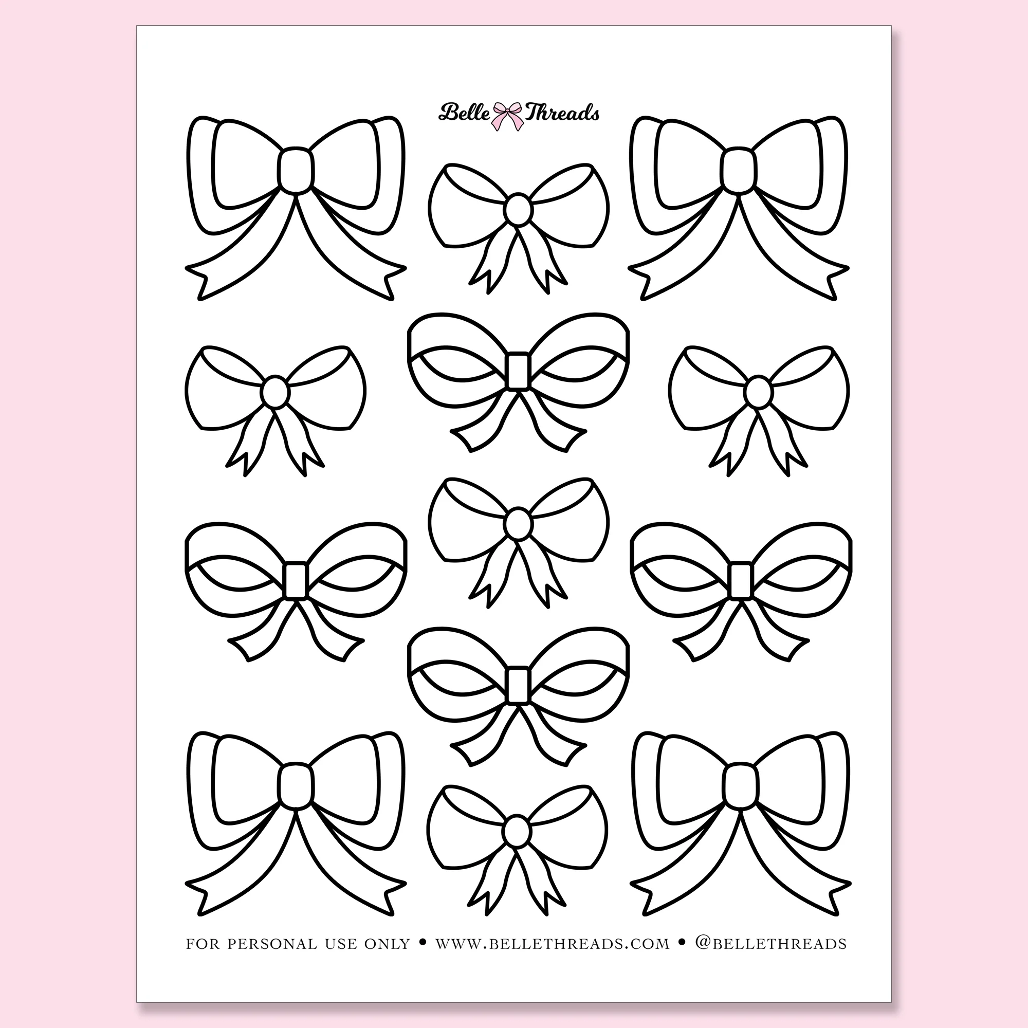 Printable Bow Template Free