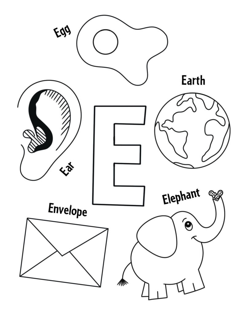Printable Letter E Worksheets